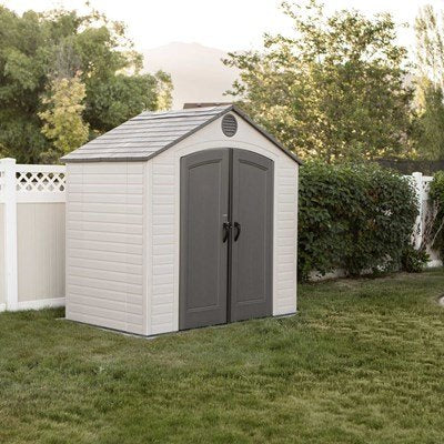 Dual-Wall HDPE Garden Shed 2.4 x 1.5 m (8 x 5 ft) with Steel-Reinforced Doors - image 1
