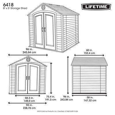 Dual-Wall HDPE Garden Shed 2.4 x 1.5 m (8 x 5 ft) with Steel-Reinforced Doors - image 12