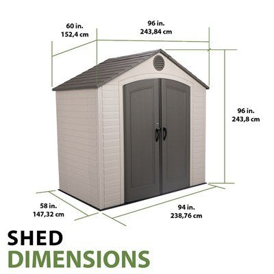 Dual-Wall HDPE Garden Shed 2.4 x 1.5 m (8 x 5 ft) with Steel-Reinforced Doors - image 13
