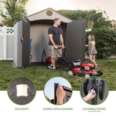 Dual-Wall HDPE Garden Shed 2.4 x 1.5 m (8 x 5 ft) with Steel-Reinforced Doors - image 4