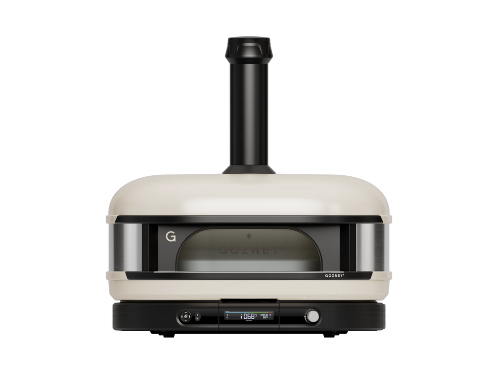 Extra-Large Wood, Gas and Charcoal Pizza Oven with Digital Display - Beige - image 3