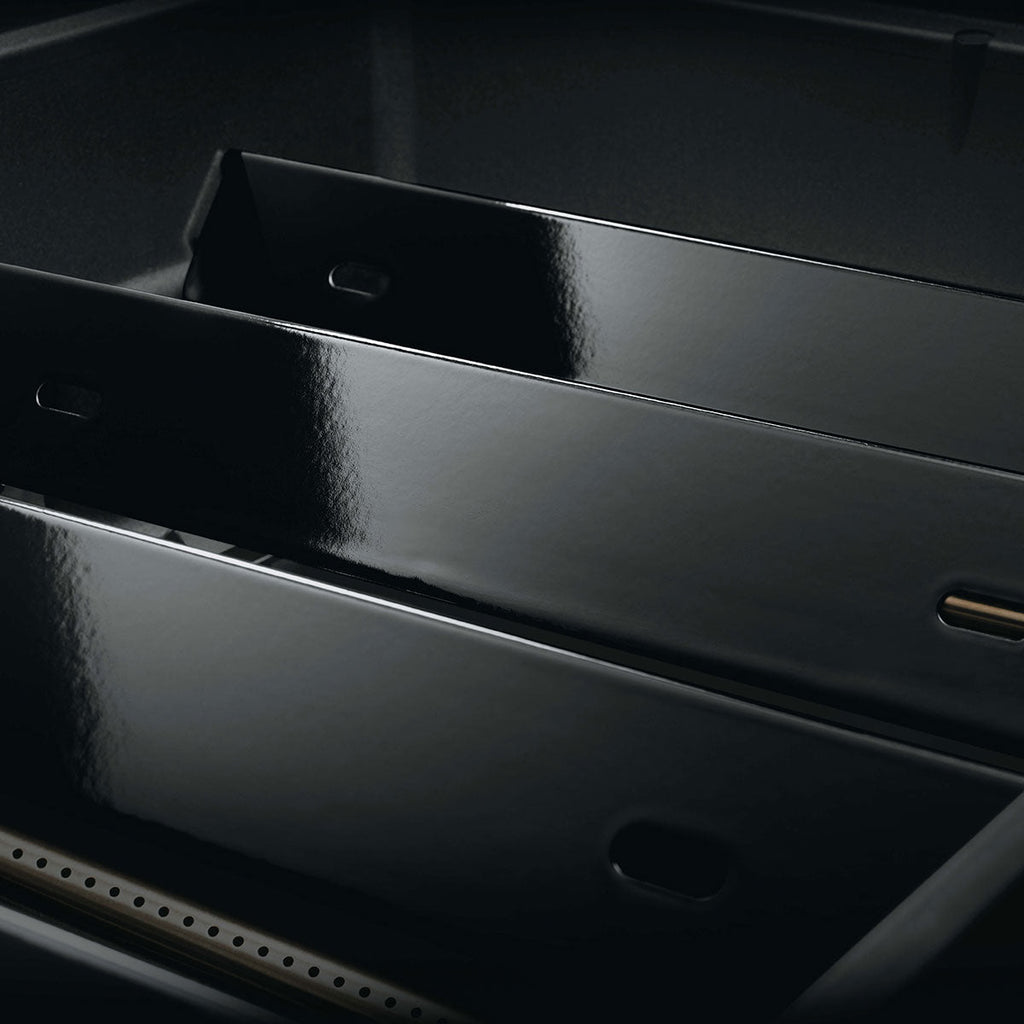 Four-Burner Gas Barbecue 38,000 BTU with Folding Side Shelves - Black - image 10