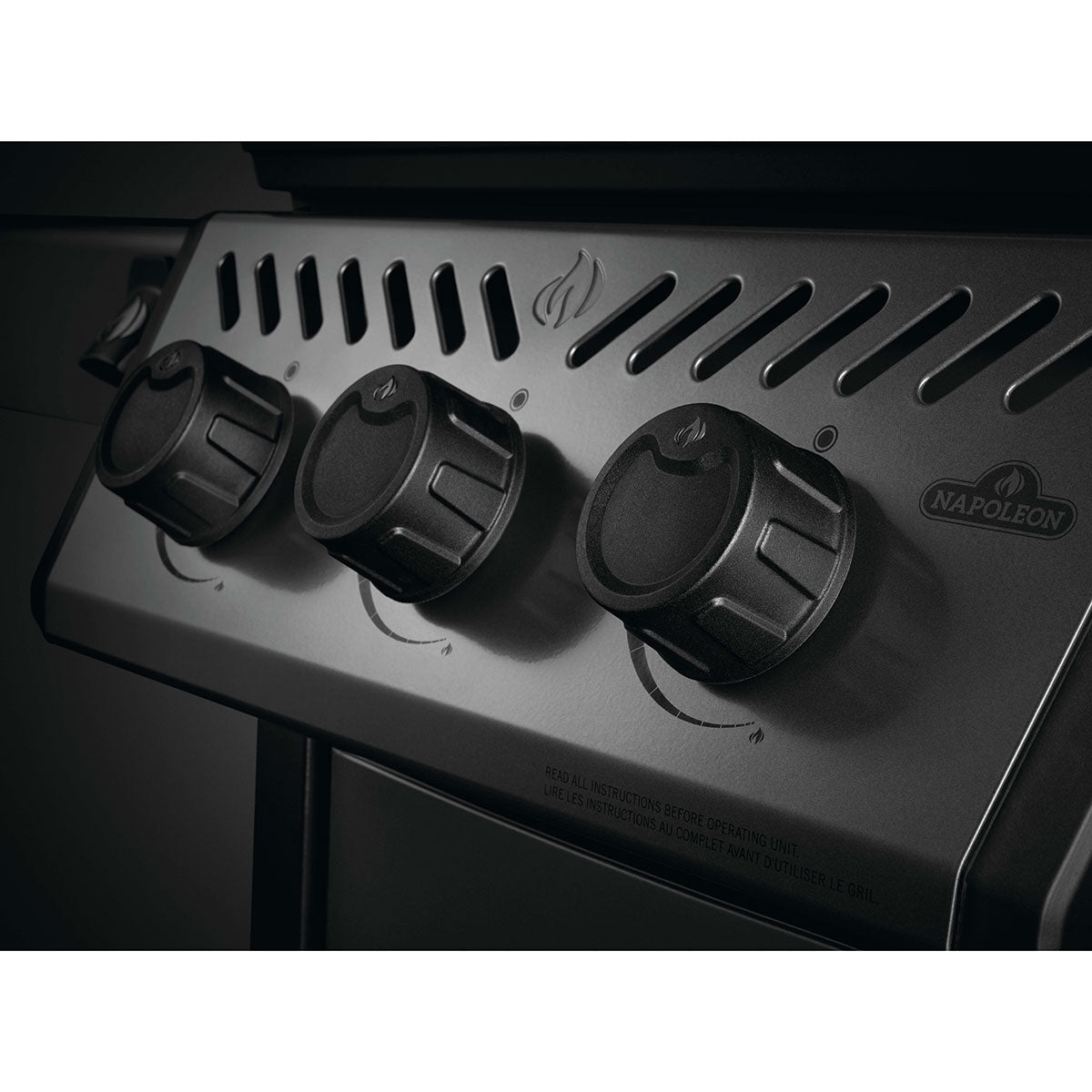 Four-Burner Gas Barbecue 38,000 BTU with Folding Side Shelves - Black - image 5