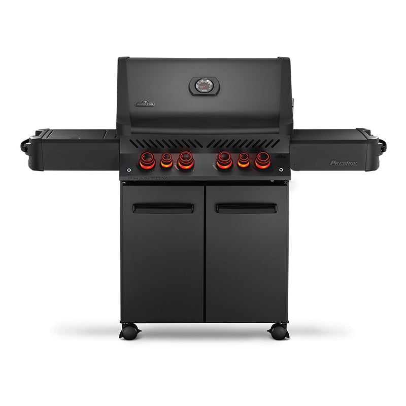 Four-Burner Gas Barbecue with Infrared Side and Rear Burners - Matte Black - image 1