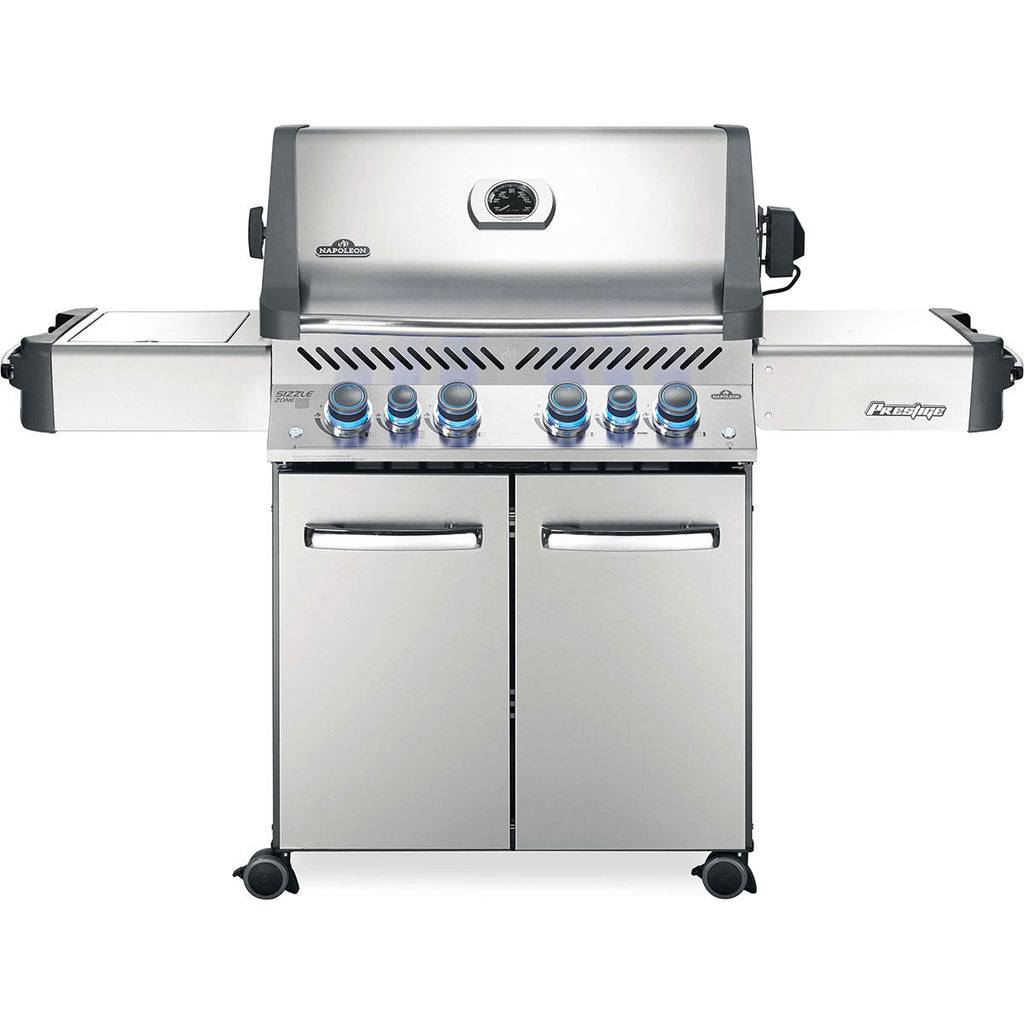 Four-Burner Natural Gas Barbecue with Infrared Side and Rear Burners - Stainless