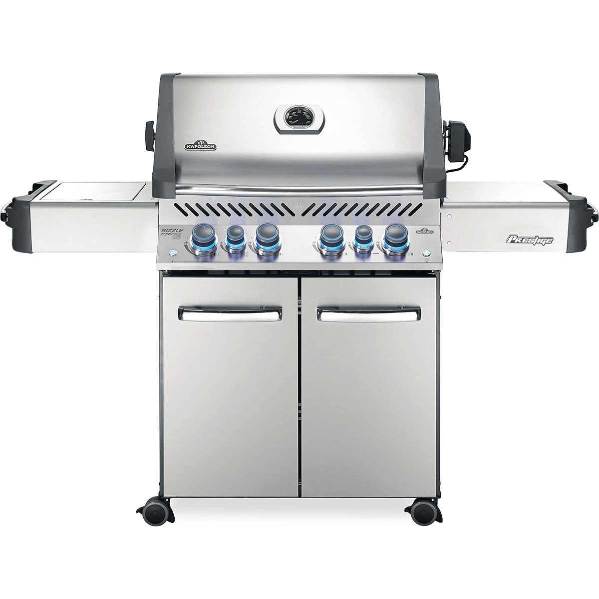 Four-Burner Natural Gas Barbecue with Infrared Side and Rear Burners - Stainless