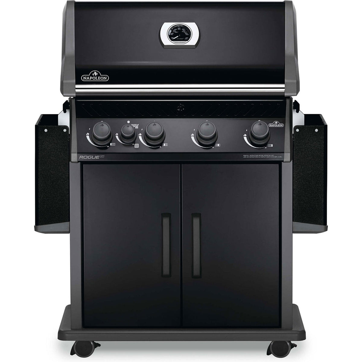 Four-Burner Propane Gas Barbecue with Infrared Side Burner 57,000 BTU - Black - image 2