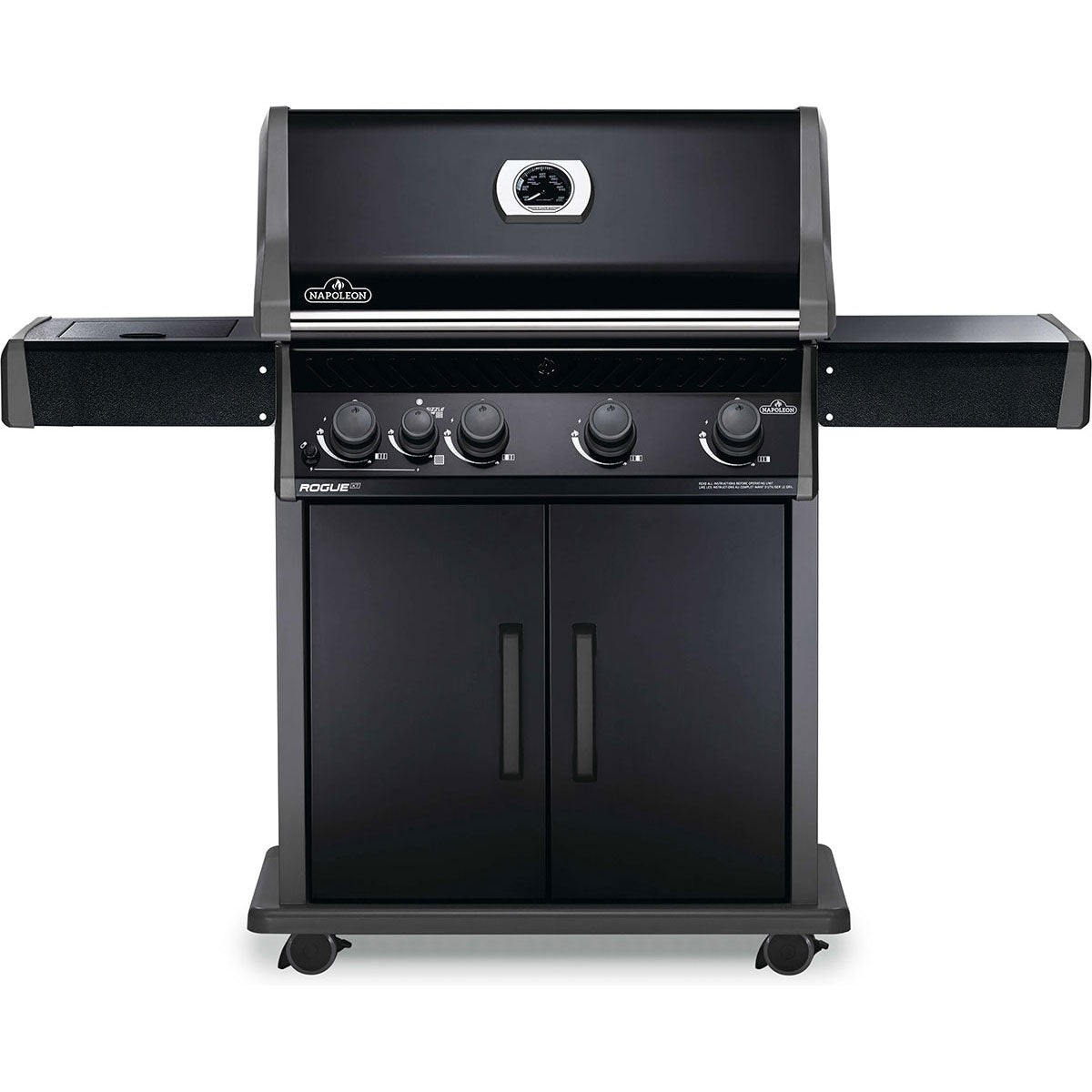 Four-Burner Propane Gas Barbecue with Infrared Side Burner 57,000 BTU - Black - image 3