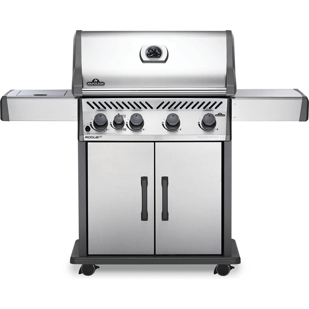 Four-Burner Propane Gas Barbecue with Infrared Side Burner 57,000 BTU - Stainless - image 1