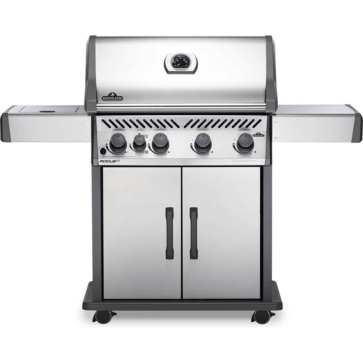 Four-Burner Propane Gas Barbecue with Infrared Side Burner 57,000 BTU - Stainless - image 1
