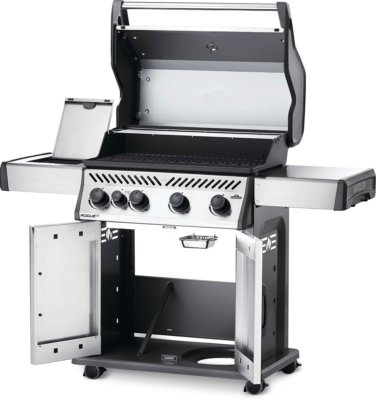 Four-Burner Propane Gas Barbecue with Infrared Side Burner 57,000 BTU - Stainless - image 3