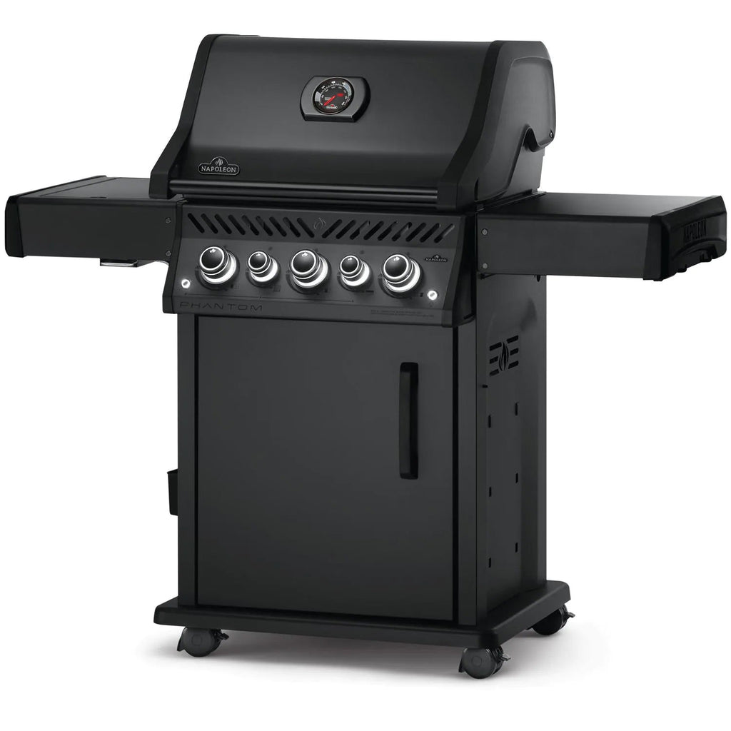 Four-Burner Propane Gas Barbecue with Infrared Side Burner - Matte Black - image 1