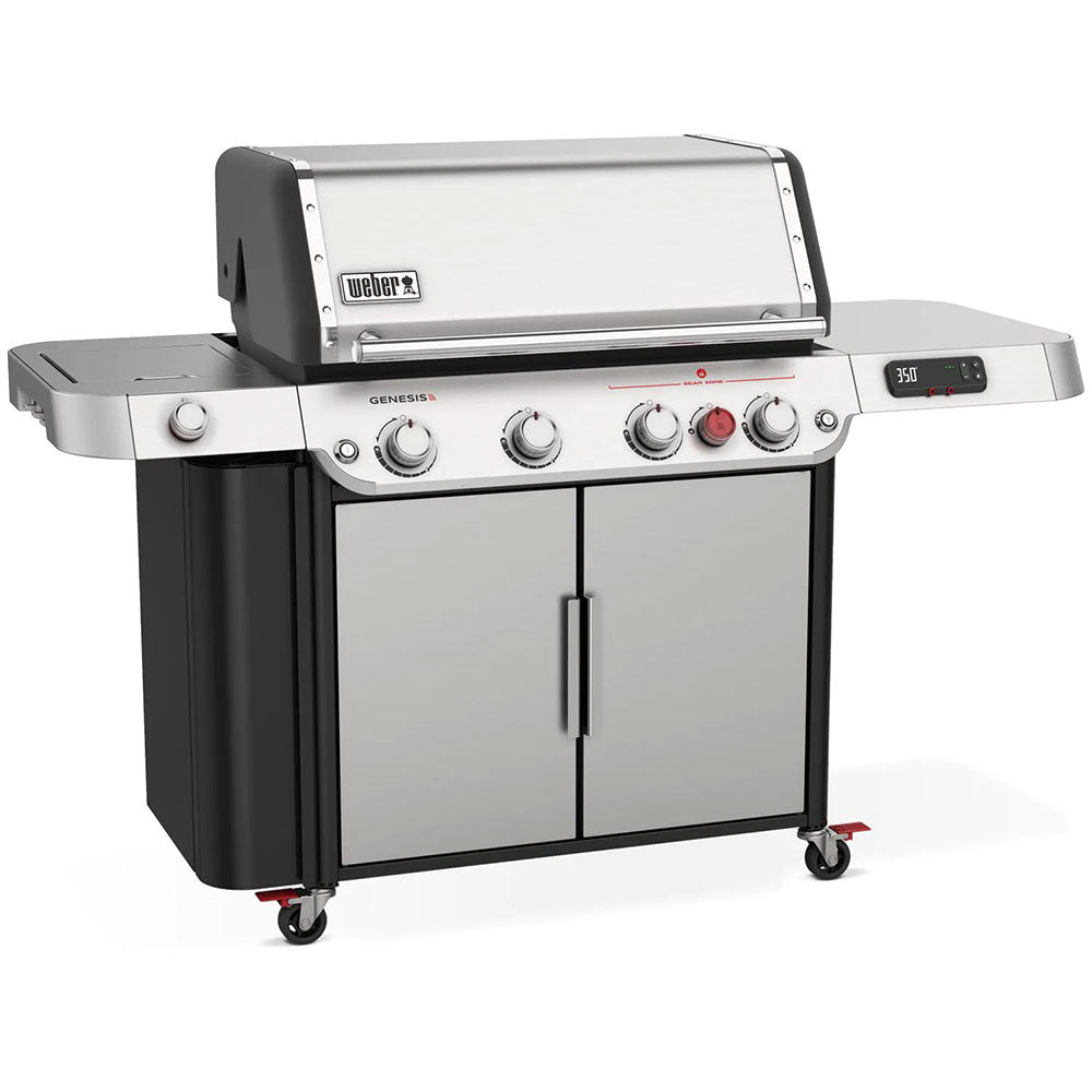 Four-Burner Smart Gas Barbecue with Side Burner and App Connectivity