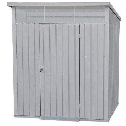 Galvanised Steel Garden Shed 1.8 x 1.5 m (6 x 5 ft) Light Grey - image 1