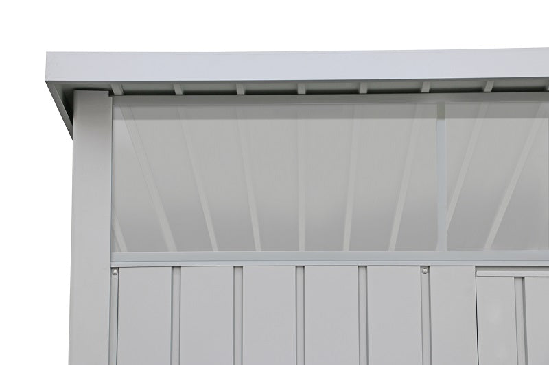 Galvanised Steel Garden Shed 1.8 x 1.5 m (6 x 5 ft) Light Grey - image 10