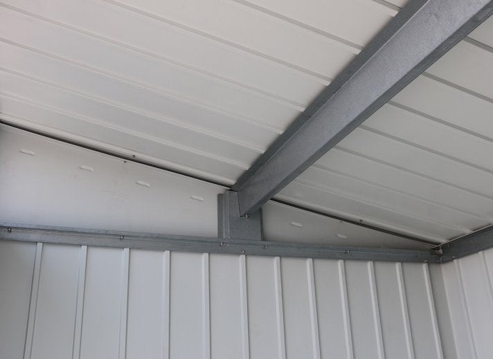 Galvanised Steel Garden Shed 1.8 x 1.5 m (6 x 5 ft) Light Grey - image 11