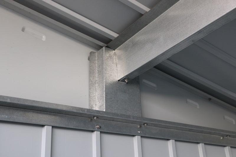 Galvanised Steel Garden Shed 1.8 x 1.5 m (6 x 5 ft) Light Grey - image 12