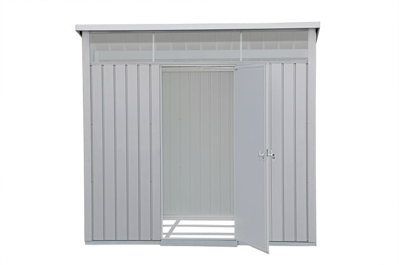 Galvanised Steel Garden Shed 1.8 x 1.5 m (6 x 5 ft) Light Grey - image 3