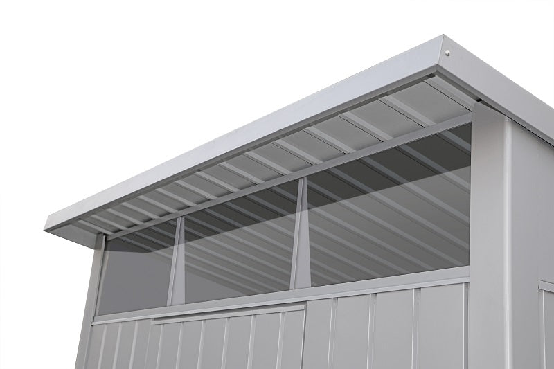 Galvanised Steel Garden Shed 1.8 x 1.5 m (6 x 5 ft) Light Grey - image 8