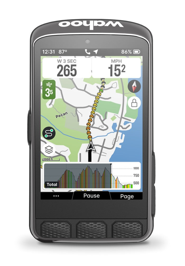 GPS bike computer with 3.8 inch colour touchscreen