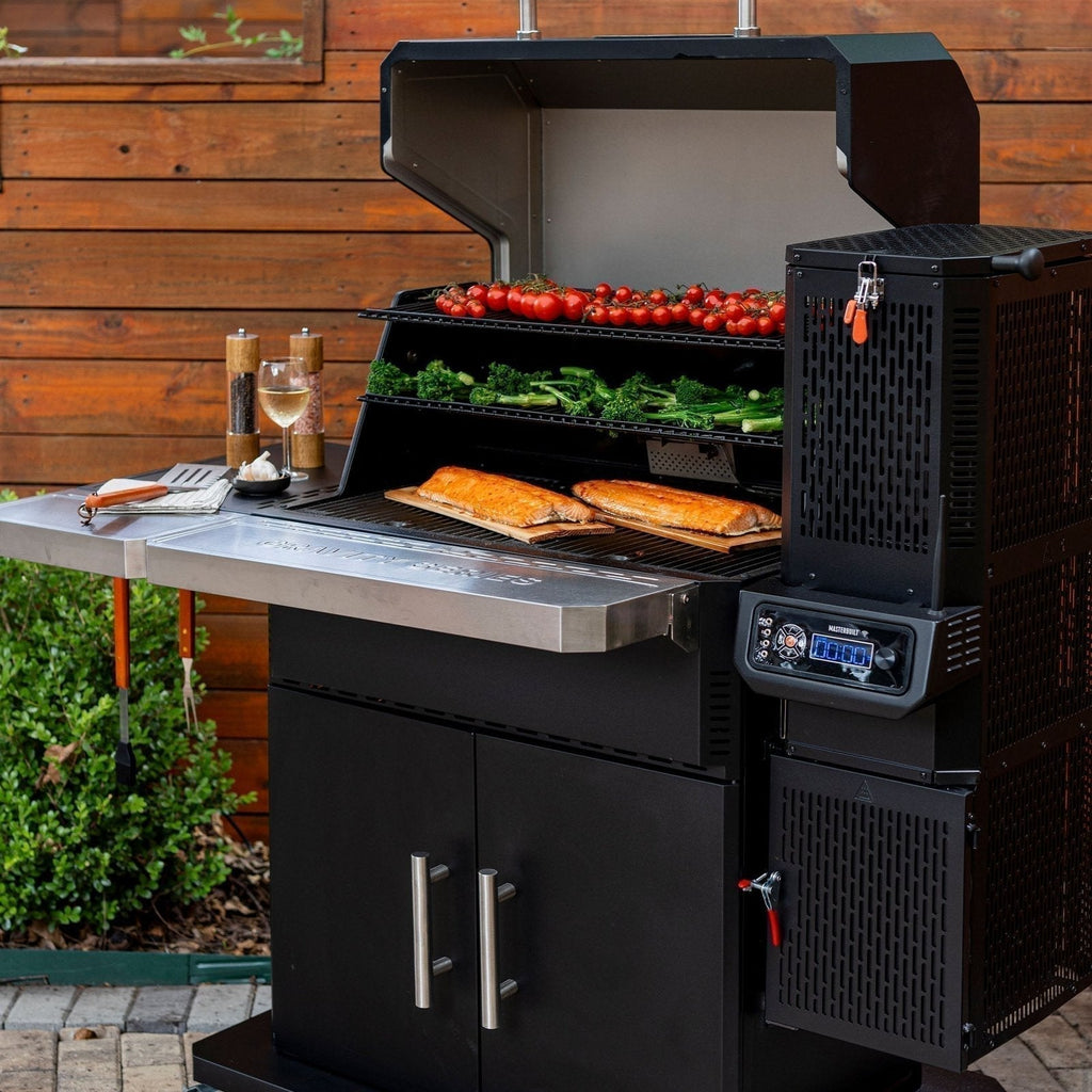 Gravity-Fed Charcoal BBQ and Smoker Bundle with Cover and Charcoal - view 15