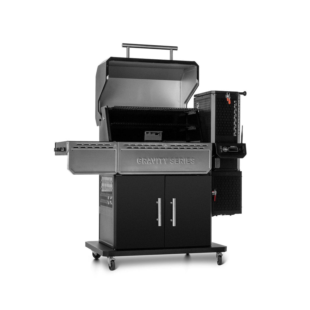 Gravity-Fed Charcoal BBQ and Smoker Bundle with Cover and Charcoal - view 2