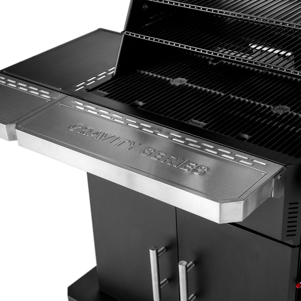 Gravity-Fed Charcoal BBQ and Smoker Bundle with Cover and Charcoal - view 4
