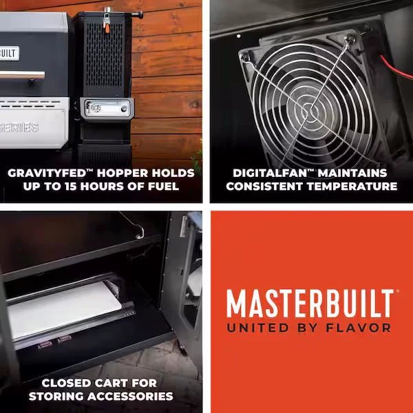 Gravity-Fed Charcoal BBQ and Smoker with Wi-Fi Control 7,419 sq cm - image 3