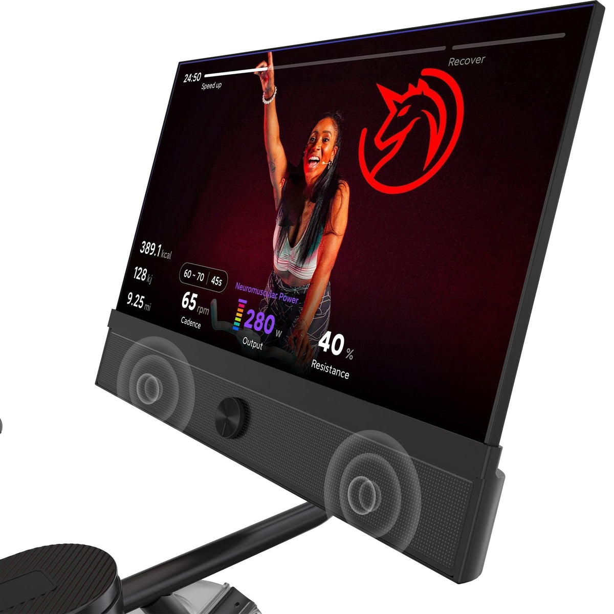 Indoor spin bike with 21.5 inch touchscreen and six-speaker sound - view 5