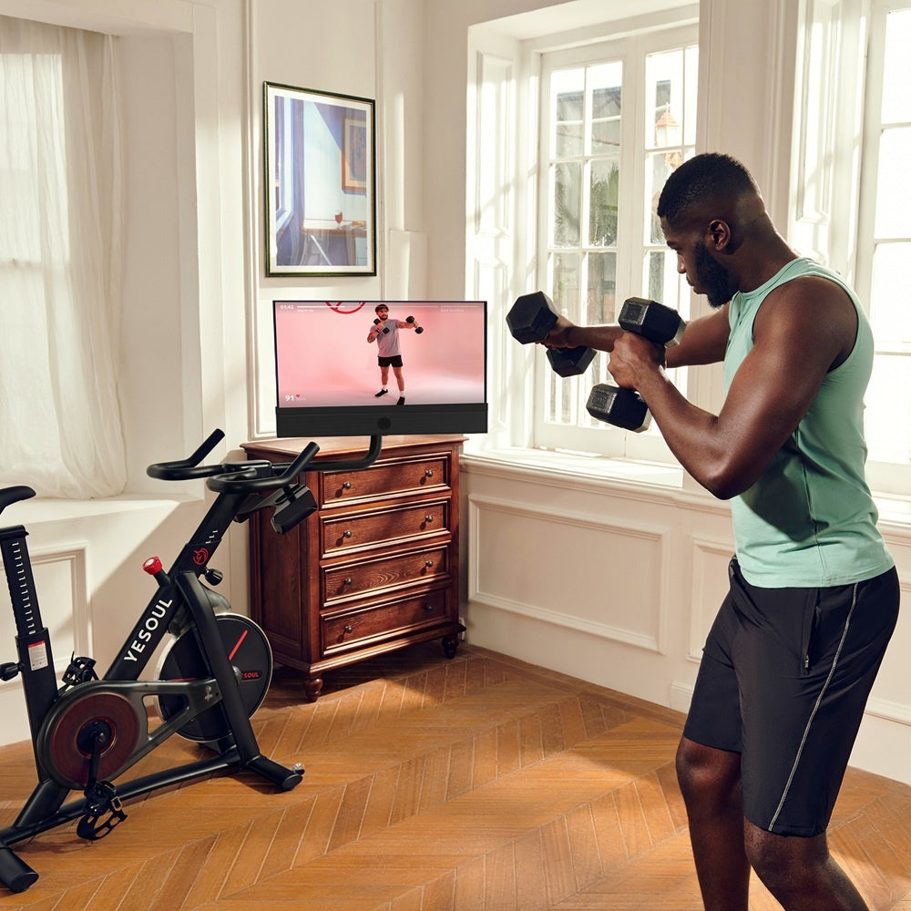 Indoor spin bike with 21.5 inch touchscreen and six-speaker sound - view 8