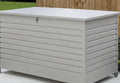 Large Aluminium Garden Cushion Storage Box in Pebble Grey