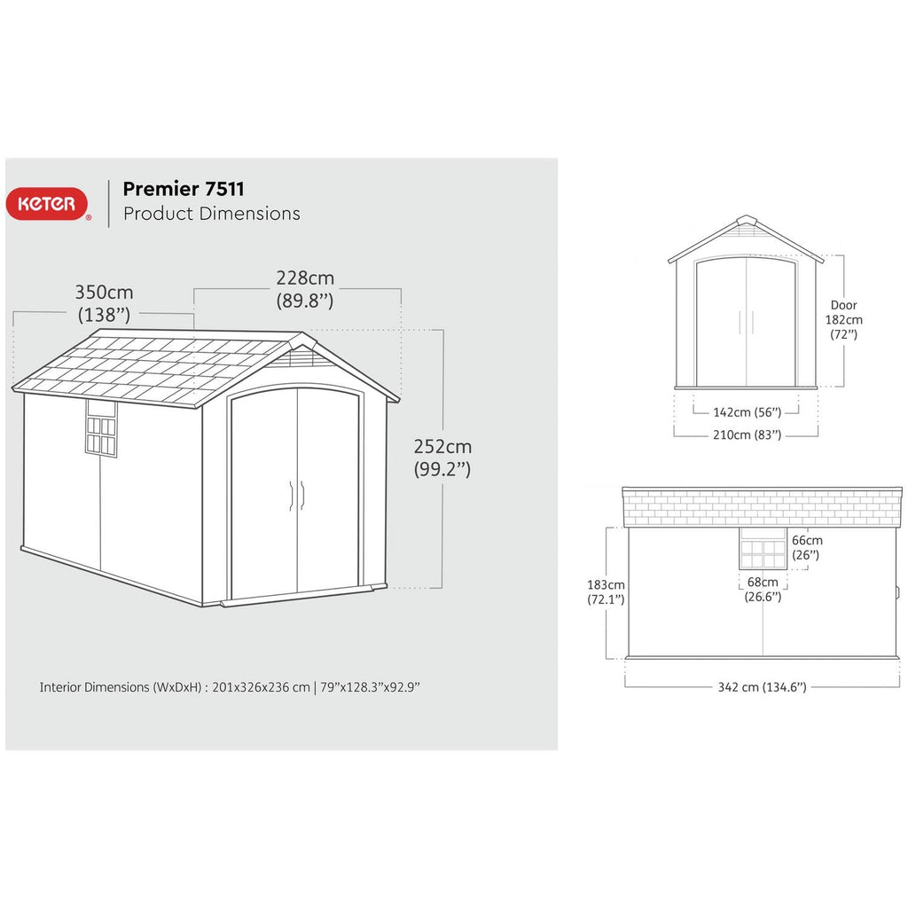 Large Plastic Apex Shed 2.3 x 3.5 m (7.5 x 11.5 ft) - image 13