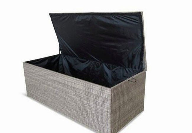 Large Woven Cushion Storage Box in Sand