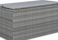 Large Woven Cushion Storage Box in Stone