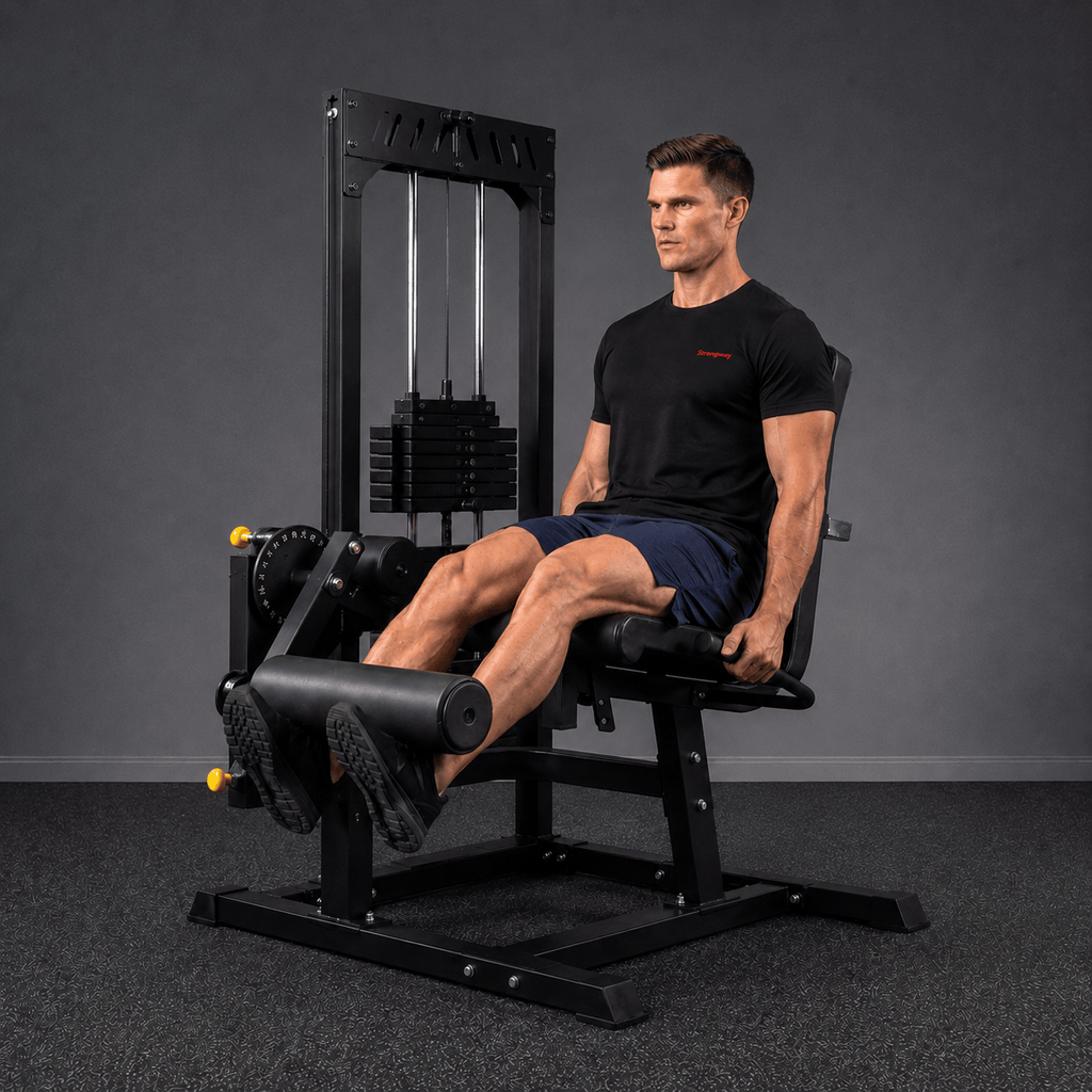 Leg extension and leg curl machine with 89 kg weight stack - view 10