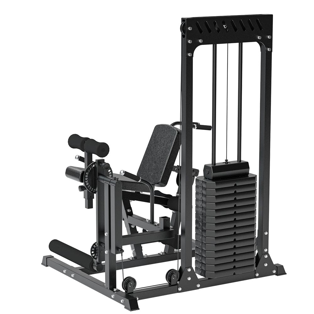 Leg extension and leg curl machine with 89 kg weight stack - view 2