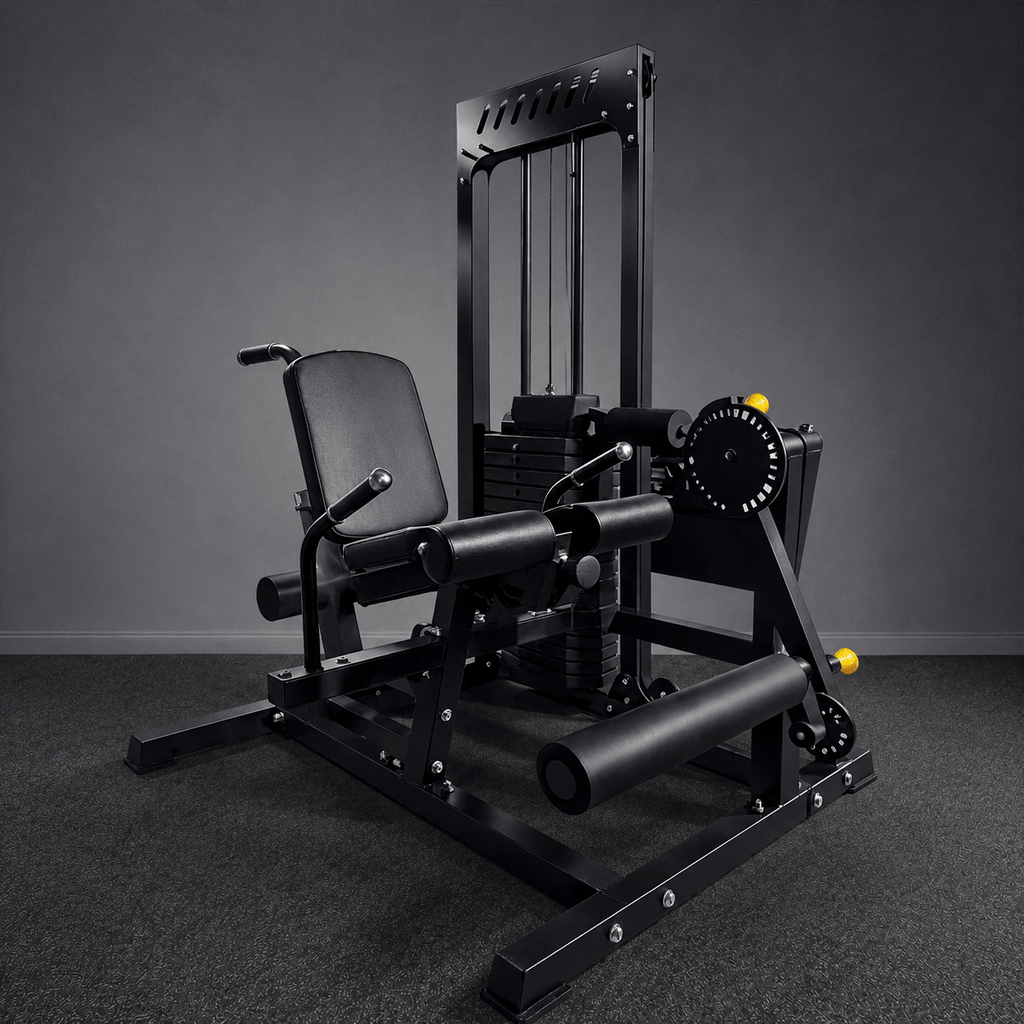 Leg extension and leg curl machine with 89 kg weight stack - view 4