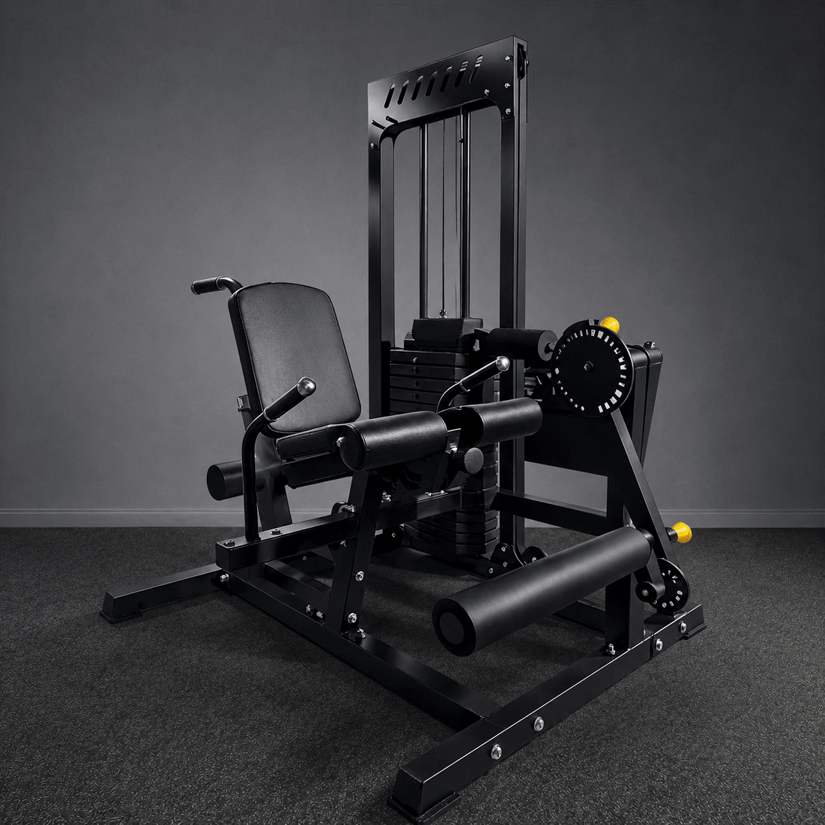 Leg extension and leg curl machine with 89 kg weight stack - view 4