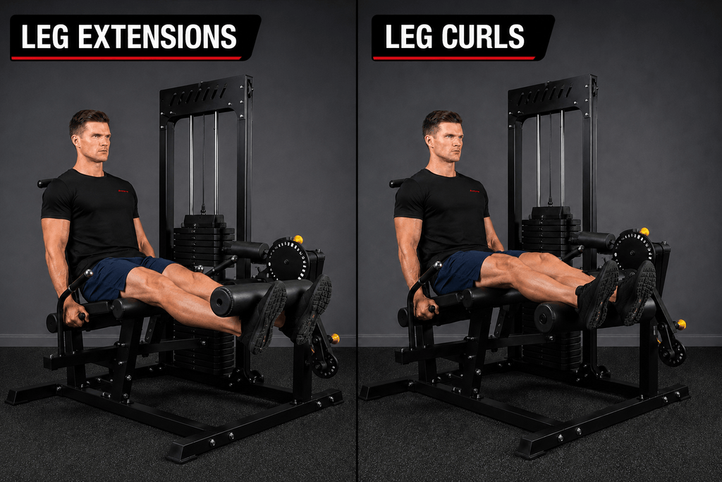 Leg extension and leg curl machine with 89 kg weight stack - view 8