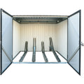 Metal Bike Shed 2 x 2 m (6 x 6 ft) for 4 Bicycles - Anthracite and White - image 1