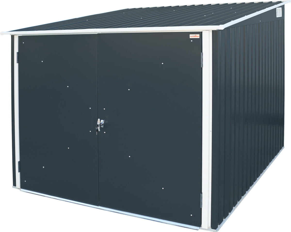 Metal Bike Shed 2 x 2 m (6 x 6 ft) for 4 Bicycles - Anthracite and White - image 8