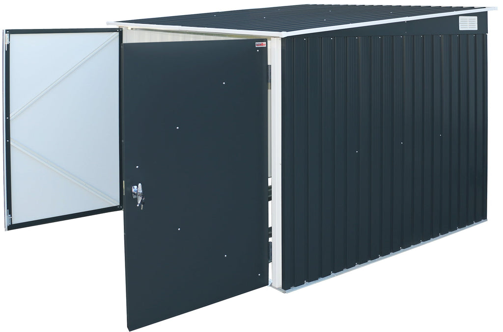 Metal Bike Shed 2 x 2 m (6 x 6 ft) for 4 Bicycles - Anthracite and White - image 9