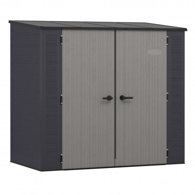Modern Multi-Wall Resin Garden Shed 2.2 x 1.2 m (7 x 4 ft) with Full-Width Shelf - image 2