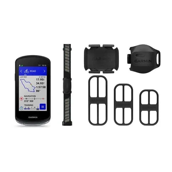 Multi-Band GNSS GPS Bike Computer Bundle with HR, Speed and Cadence Sensors