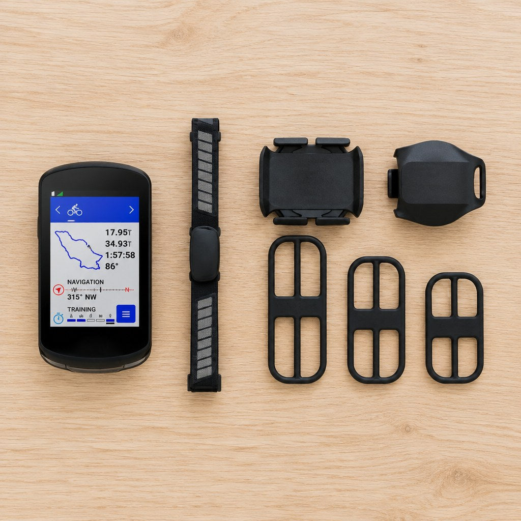 Multi-Band GNSS GPS Bike Computer Bundle with HR, Speed and Cadence Sensors - view 3