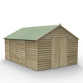 Overlap Timber Apex Shed 4.6 x 3.0 m (15 x 10 ft) Windowless Double Doors - image 1