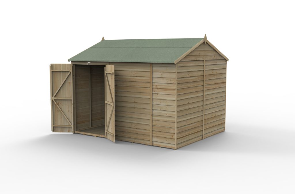 Overlap Timber Reverse Apex Shed 3.0 x 2.4 m (10 x 8 ft) Windowless - image 2