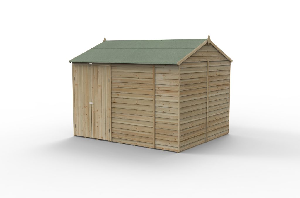 Overlap Timber Reverse Apex Shed 3.0 x 2.4 m (10 x 8 ft) Windowless - image 3
