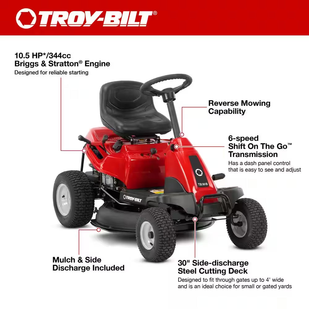 Petrol Rear-Engine Ride-On Mower 76 cm (30 in) Deck 10.5 HP 6-Speed - view 2