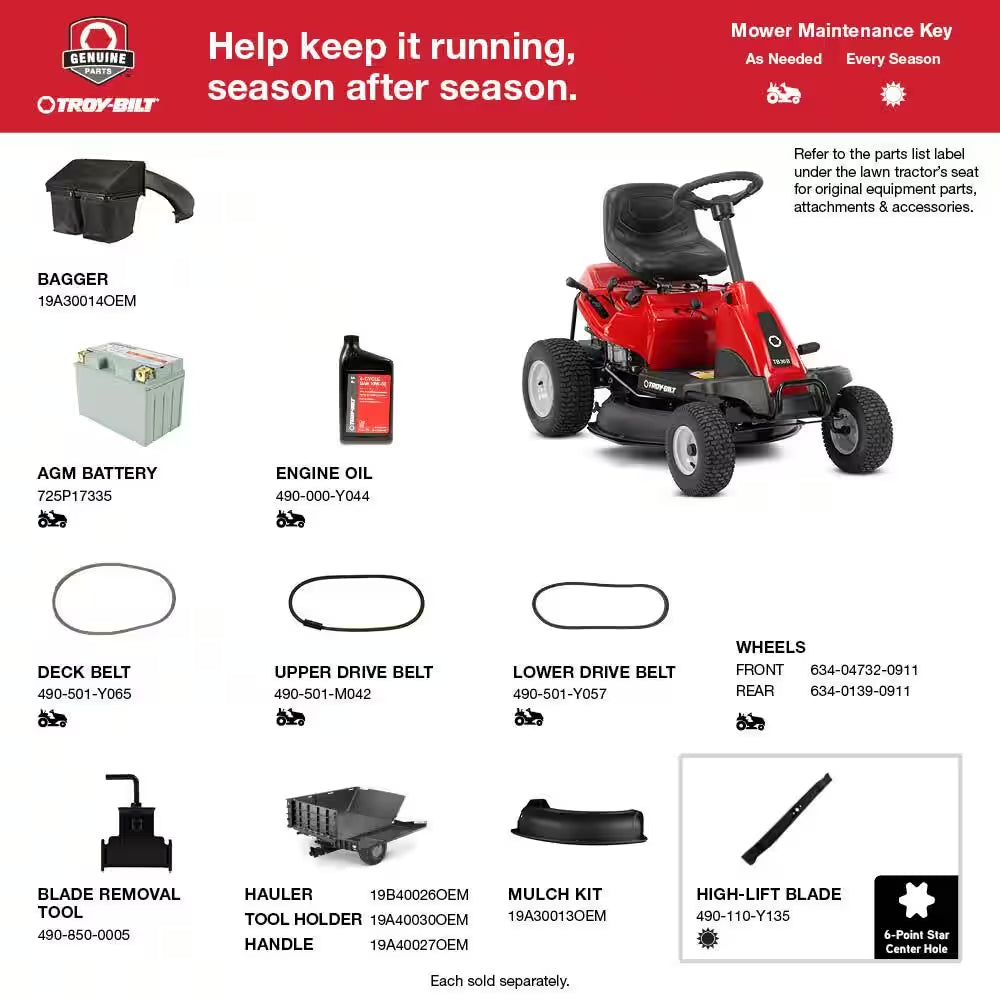 Petrol Rear-Engine Ride-On Mower 76 cm (30 in) Deck 10.5 HP 6-Speed - view 4